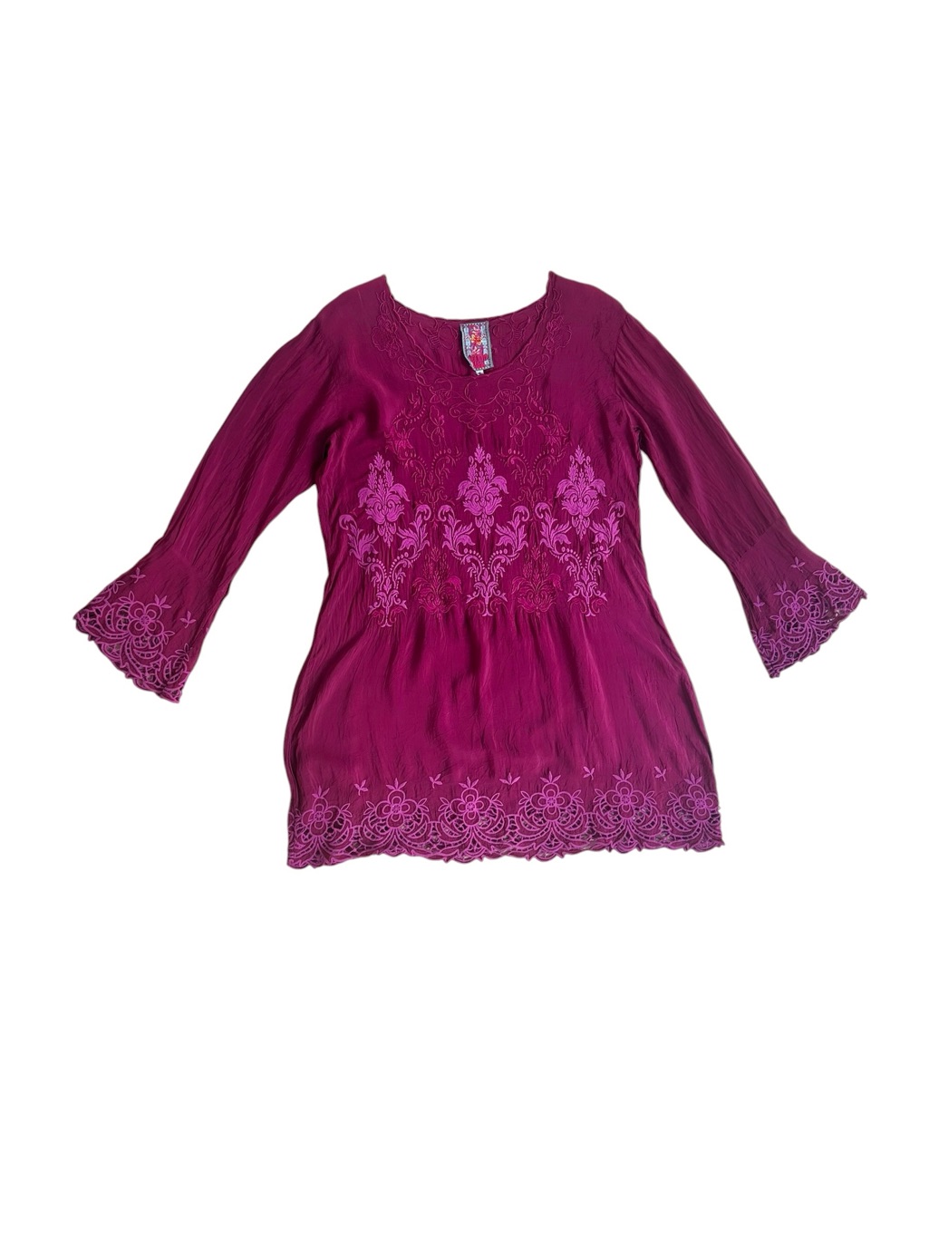 Johnny Was Robyn Berry Embroidered Tunic Dress